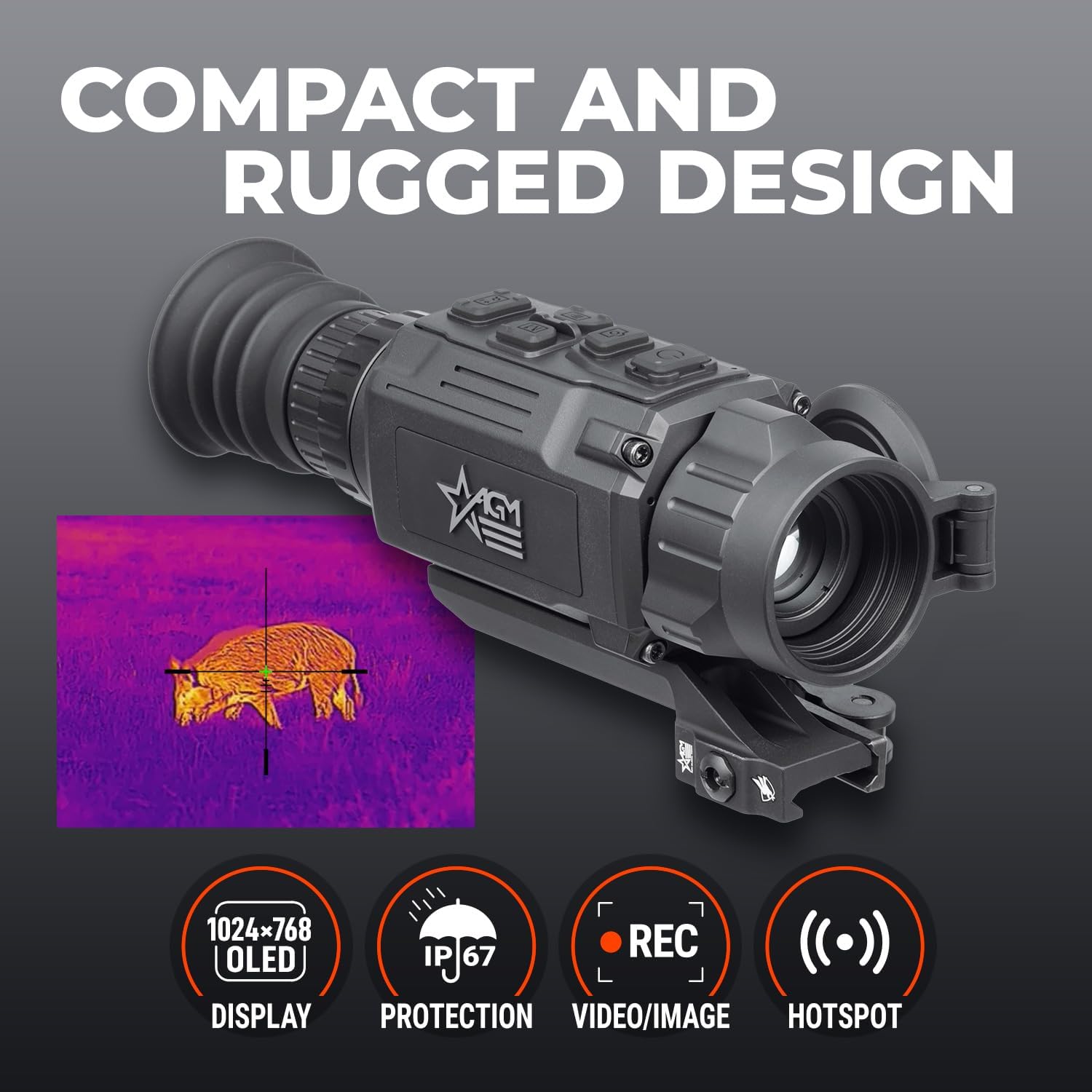 AGM Global Vision Rattler V2 19-256 Imaging Thermal Rifle Scope