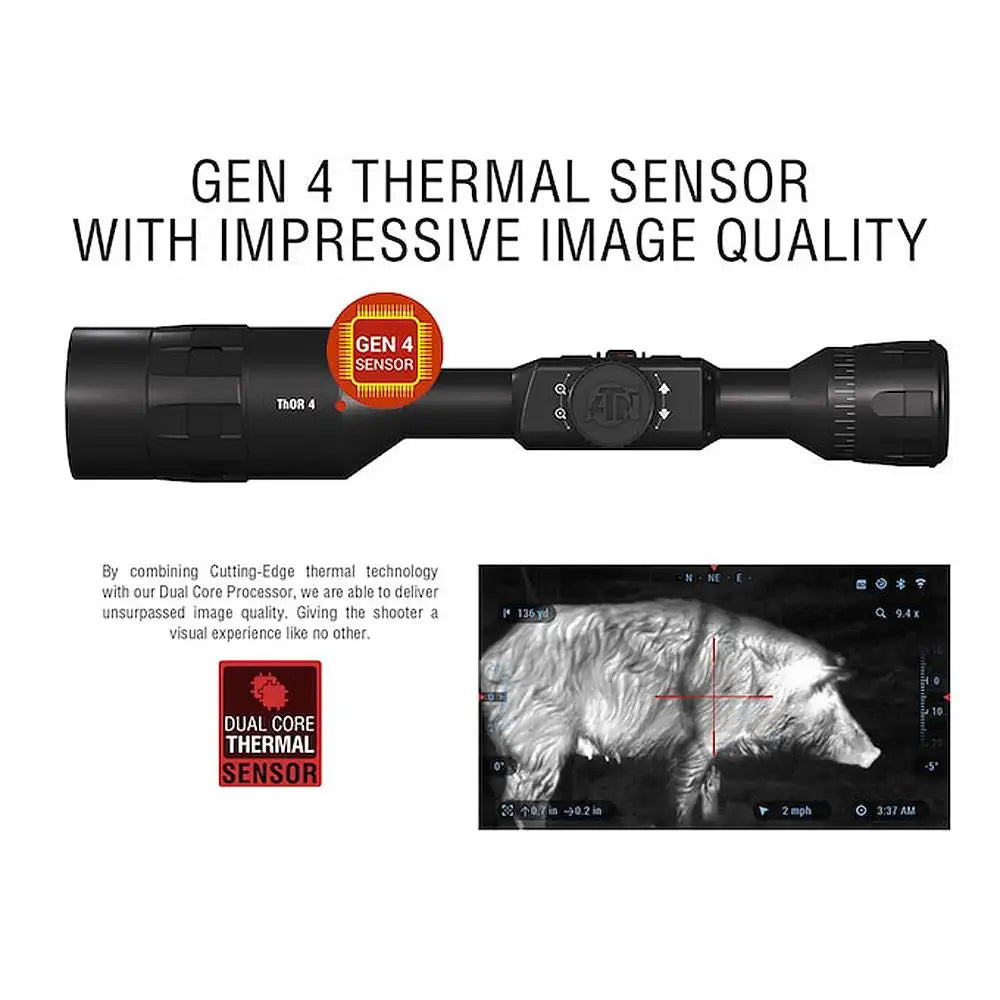 ATN Thor 4 2.5-25x Thermal w/ HD WIFI GPS TIWST4643A