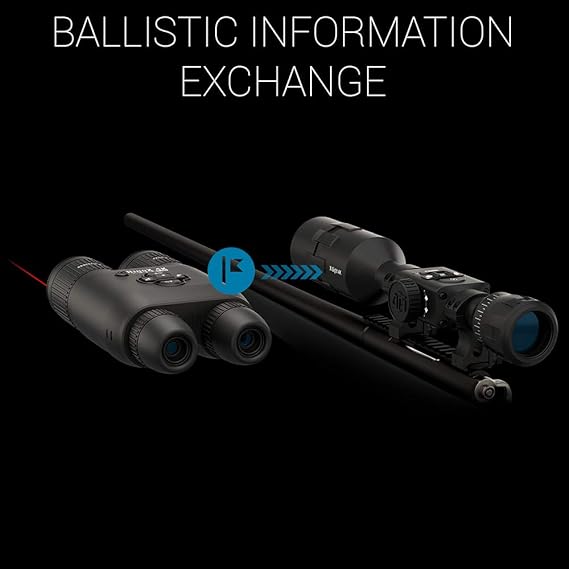 ATN Binox 4K 4-16X Smart Ultra HD Day/Night Hunting Binoculars w/Built-in Laser Rangefinder, Video Record, Wi-Fi, E-Compass, 16hrs+ Battery Power